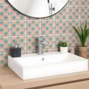 Azulejos Adhesivos rombos turquesa rosa - Treechild - lote de 12