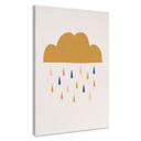 Lærredsprint - Munter regn i pastelfarver - Lisboa