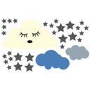 Muursticker set Slapende Wolken en Sterren