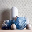 blomstret tapet hvid blå - non-woven tapet country house A.S. Création - mat og lys struktur