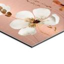 Geborsteld Alu-Dibond met goud-, zilver- & kopereffect - Tere aquarelbloemen