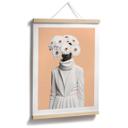 Póster Dama blanca con flores - Treechild