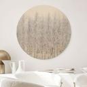 Cuadro de madera bosque de abedules en invierno - EMELIEmaria - Redondo