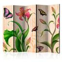 Screen room divider - Vintage spring, 3-delt