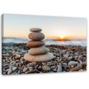 Canvasbillede, Zen-sten på en strand