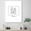 Canvasbillede, Gravure Paris med inskription