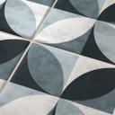 Azulejos Adhesivos Flor Abstracto - azul - lote de 12