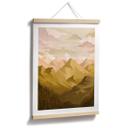 Póster Montañas doradas al atardecer - Goed Blauw