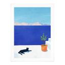 Póster motivo verano - Siesta con gato junto al mar - Rivers
