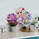 Muursticker La Doll Blanche - Chibi Belle