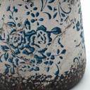 Vintage Pflanzentopf Beton mit Blumenmuster 14,5x14,5 cm