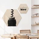 Sekskantet træ Vin med proptrækker - Pictufy Studio