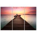 3-delt lærredstryk, Jetty ved solnedgang