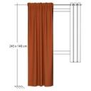 Homing Fertigschal mit verdeckten Schlaufen Allen ziegel -  2,45 x 1,4 m