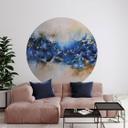 Wallsticker Blå-gyldent samspil - Fedrau - Rund