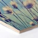 Hexagone - Placage bois de bouleau Delgado - Fleurs dans le vent 