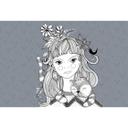 Livingwalls papier peint photo ARTist Catgirl bleu