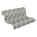 papel pintado 3D no tejido escandinavo azul beige - papel pintado cocina