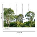 Grønt og hvidt non-woven tapet Designwalls Treetop regnskov natur