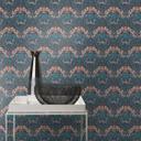 Rasch papier peint intissé, papier peint à motifs Sophia bleu pétrole
