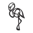 Decoración acrílica Line Art - Flamingo