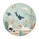 Plakat med havdyr dybt nede i havet - Oliver Robins - Round