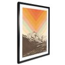 Póster Naturaleza - Paisaje retro de montaña - Bodart
