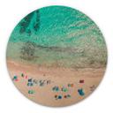Cuadro de madera Sisi & Seb - En la playa - Redondo