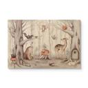 Cuadro de madera para habitación infantil simpáticos animales en el bosque - Kvilis