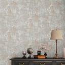 Papel pintado no tejido de aspecto vintage con diseño patinado - beige y marrón óxido para un estilo shabby chic