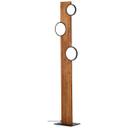 Stehleuchte Elena, braun, 140,4 x 31,2 cm, Holz LED-Stehleuchte, dimmbar