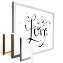 Póster Handlettering Love - blanco