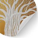 Vinilo decorativo Árbol de la vida blanco abstracto - Grande - Redondo