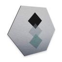 Hexagone - Alu-Dibond Nouveauprints effet métallisé - Carrés aqua