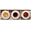 3-delt lærredsprint, kaffekopper