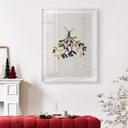 Póster navideño - muérdago en negro y dorado - Orara Studio