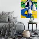 Zelfklevende Poster - Marc - Blue Horse