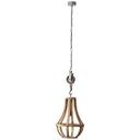 Pendelleuchte Elif, braun, 190 x 43 cm, Holz Pendellampe, dimmbar
