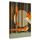 Cuadro lienzo marrón - Midnight Foxes