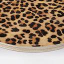 Cuadro de madera Leopardo salvaje - Animal Print - Tunaboylu - Redondo