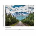 MountainRoad landskabstapet i blågrøn - non-woven tapet Designwalls 2 - 2,55 x 3,5 m