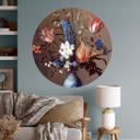 Vinilo decorativo van der Ast - Flores en un jarrón Wan-Li - Redondo