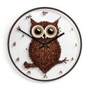 Horloge murale en verre - Hibou café