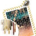 Frederiksson Plakat - Gold Green Geometry