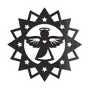 Decoración acrílica ángel en estrella