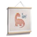 Póster Dino Be Happy - Brachiosaurus - Tunaboylu - Cuadrado