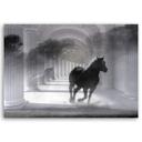 Canvasbillede, Hest i galop 3D-tunnel