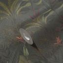 Papier peint à motifs Plantes et herbes Vert foncé - Papier peint jungle avec feuilles