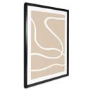 Póster 1X Studio - Pinceladas blancas sobre beige