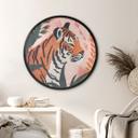 Póster Tigre en la jungla rosa - Treechild - Redondo